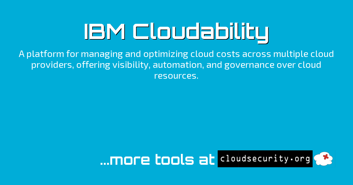 IBM Cloudability - Cloud Security Solutions